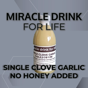 Single Clove Garlic Red Ginger Lemon Apple Cider Vinegar No Honey Added