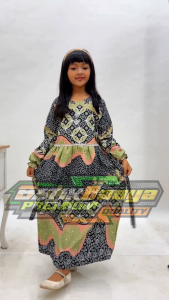 Baju Batik Gamis Anak Perempuan - Dress Batik Anak Usia 2-12 Tahun - Sinta Colletion Store