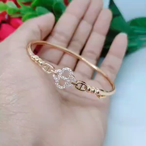 Gelang Tangan Bangle Wanita Titanium Xuping Perhiasan Aksesoris Fashion Lapis Emas Anti Karat R2-5F