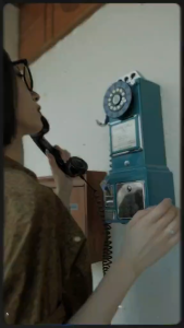 Creativity Vintage Telephone Model Wall Hanging Ornaments Retro Furniture Phone Miniature Crafts Gift for Bar Home Decoration