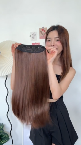 (พร้อมส่ง) แฮร์พีชผมยาว แบบแพ ผมตรง 60cm 50cm หนา 160g ทำลอน/หนีบได้ ไหมนุ่ม ทนความร้อน สวยได้ทุกโอกาส