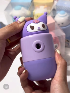 Cute Pencil Sharpener Plastic Hand Crank Pencil Cutter Student Stationery Cartoon Pencil Sharpener