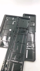 Universal Gloss Black License Plate Frame - Standard/Custom Sizes