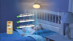 E27 Ceiling Fan With LED Fan Light 6 Blades Small Ceiling Cooling Electric Fan Lamp Remote Control