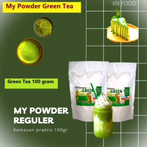 Bubuk Minuman GREEN TEA 1 ons - Powder GREEN TEA Bubble Drink 100gr