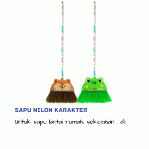 Sapu Lantai Karakter Bahan Nilon Murah Serbaguna