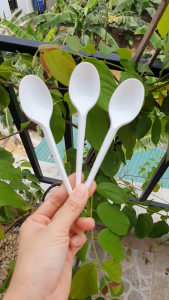 1 THÙNG 50 GÓI - MUỖNG NHỰA TRẮNG SỨ HIỆP THÀNH - Thìa trà sữa cơm cao cấp