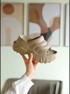 8CM EVA Wedge Sandals: Wave Pattern Design & Solid Color Sandals for Women