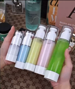 Travel Airless Pump Bottle Portable Refillable Spray Bottle Transparent Vacuum Pump Creams Lotions Dispenser Travel Cosmetic Containers Travel Pack Toiletries Traveling Accessories 旅行必备好物