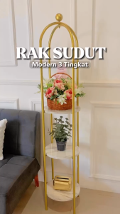 Paparayan Rak Sudut Ruang Tamu & Rak 3 Susun: Penyimpanan Minimalis Kokoh
