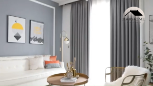 ผ้าม่านแบล็คเอาท์ Blackout สีเทาเข้ม GRAY ความทึบ 99%