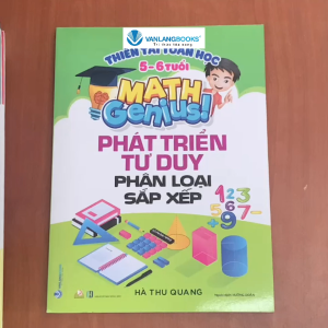 Sách - Thiên Tài Toán Học (5-6 Tuổi) - Phát Triển Tư Duy Phân Loại Sắp Xếp-Vanlangbooks