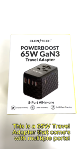 PowerBoost 65W GaN3 Travel Adapter