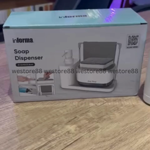 INFORMA Dispenser Sabun Cuci Piring Tangan Dengan Tempat Spons Multifungsi Estetik Minimalis WEO IF9590