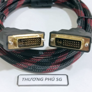 Cáp DVI / Chuẩn DVI-I (Chân kim 24 + 5) dài 1.5M (Cáp bọc vãi dù)