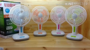 Luby Kipas Angin Meja Dengan Lampu Emergency - 6 inch - L688 - FREE ONGKIR Jabodetabek