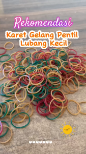 KARET GELANG PENTIL KECIL GROSIR ISI 500 GR - WARNA MERAH KUNING HIJAU DAN MIX