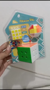 MAINAN Rubik Cube Magic isi 3 - Rubik kubus rubik ular/panjang 3 in 1