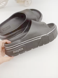 (GS-921) Sandal Wanita Kekinian Tebal Fashion Murah Terbaru Premium Anti Slip Elegan Casual Hitam