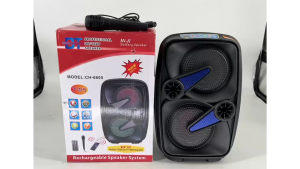 CH-6605 portable bluetooth Karaoke speaker With Wired Mic
