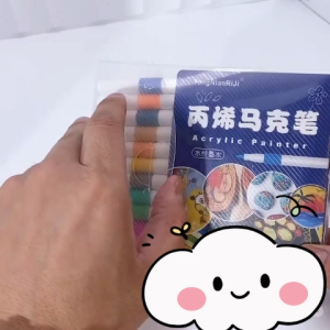 12/24/36/48/60 Colors Acrylic Marker Pen Set DIY Highlighter Markers Painting for Glass Rock