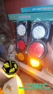 Đèn led tín hiệu phanh xi nhan lùi thay thế đèn hậu 2 khoang 3 khoang đèn lái sau tròn 11cmđèn hậu chính hãng Shilidou 12V-24V