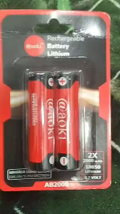 AOKI Baterai lithium 18650 2000mAh Asli Full original/baterai18650 ori carge aoki 1200 mAH