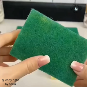 Miếng Cọ Rửa Chén Bát Xanh Vàng Miếng Bọt Biển Cọ Rửa Xoong Nồi Tiện Dụng Soika SK-A05