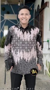 Kemeja Batik Atasan Pria Dewasa Lengan Panjang