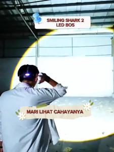 SENTER KEPALA LED SMILING SHARK TD-8030 M77 - 2 WARNA CAHAYA PUTIH DAN KUNING - ZOOM JARAK JAUH- MODE SENSOR - MODE POWERBANK - TAHAN LAMA