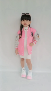 JAKET VARSITY BASEBAL ANAK USIA 2-13 TAHUN BISA REQUEST INISIAL HURUF A-Z LAKI-LAKI PEREMPUAN