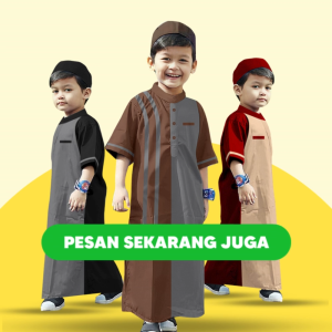 Jubah Anak Gamis Anak laki laki Azka Baju Koko Anak Free Peci