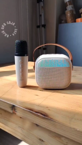 Speaker Bluetooth Mic Karaoke RGB Wireless Portable Karoke Microphone Mik Sound Audio Mini Robot RB50