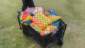 Heavy-Duty Elastic Cargo Net with Metal Hooks for Utility Wagon Garden Cart Beach Cart - High Elasticity Strong Hold