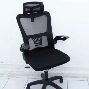Vusign Office Chair / Kursi Kantor / Kursi Kerja Jaring dengan Senderan Kepala dan Tangan Nyaman Ketinggian Bisa Diatur E4925 E4926