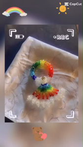 พวงมาลัยคริสตัลสีรุ้ง อุบะร้อยคริสตัลขนาด 9 ชาย