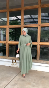 Kaftan Aisyah Lebaran Mewah Elegan & Dress Kelelawar Payet Mutiara Swarovski