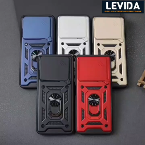 Poco M6 4G Case Robot Ringstand Slide Kamera Poco M6 4G