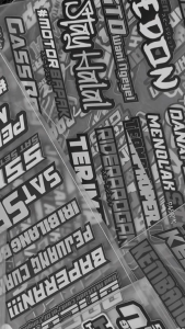 Stiker Racing Kata-Kata Viral & Stiker Kata-Kata Transparan UV