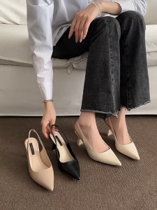 Korean Style Pointed Heels Stiletto Sandals Commuter Pumps for Women