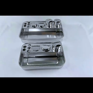Tray Instrument 3 4 Lubang Stainless Steel Dengan Tempat Dan Wadah