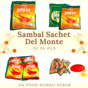 Saus Sachet Delmonte Extra Hot - 24 Pcs