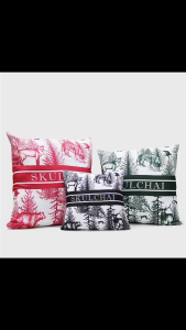 พร้อมส่ง!! ปลอกหมอนอิง หลายขนาด เลือกลาย เลือกสี ระบุฟ้อนด์ ใส่ข้อความทางแชท สำหรับตกแต่งบ้าน ตกแต่งโซฟา  ส่งในไทย