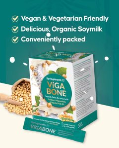 [ALIVE PHARMACY] SpringHealth VIGABONE SoyMilk Drink Enriched with Vitamin D3 K2 Calcium & Magnesium (30S)