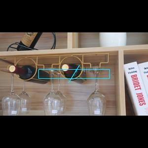 Red Wine Rack Spot-3/5Trough Classic Wine Rack Inverted Wall-Mounted Goblet Wine Rack Gold Wine Glass Rack Stainless Steel Hanging Holder