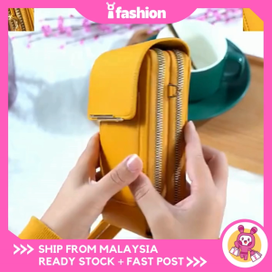 iFASHION 1370 Women Touch Screen Korean Large Capacity Sling Mobile Phone Wallet Bag Wanita Beg Silang Bimbit Telefon