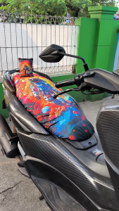 SARUNG COVER JOK MOTOR MOTIF FULL PRINTING ANTI AIR ANTI CAKAR KUCING JOK VARIO BEAT NMAX AEROX PCX