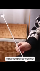 Garuk Punggung Besi Lipat tarik garukan badan stainless mini portable alat penghilang gatal