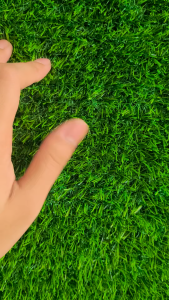 หญ้าเทียมภายนอก แบบยกม้วน 2 CM. แบบหนาแน่นพิเศษ วัสดุPE เคลือบสารกันUV ขนหญ้ายาว 2 ซม. [ยกม้วนคุ้มกว่า]