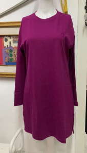 STARWEAR Kaos Tunik Belah Samping 100% Katun - warna muda & putih